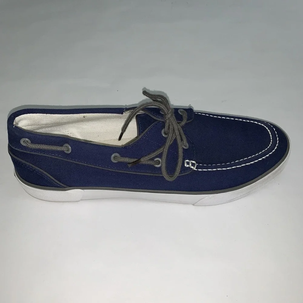 Polo Ralph Lauren Shoes Mens Size 12 Blue Canvas Boat Loafers Casual Comfort
